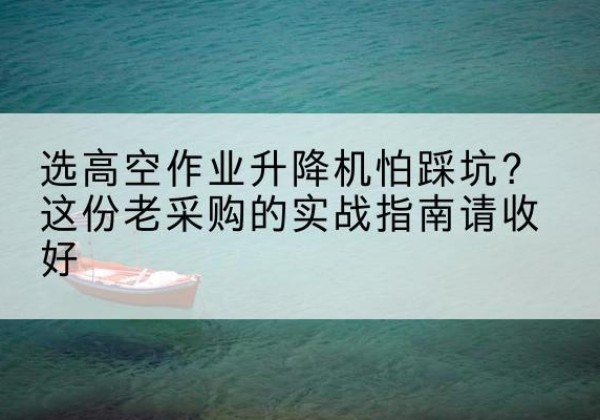 五指山高空作业升降机厂家推荐-选高空作业升降机怕踩坑？这份老采购的实战指南请收好